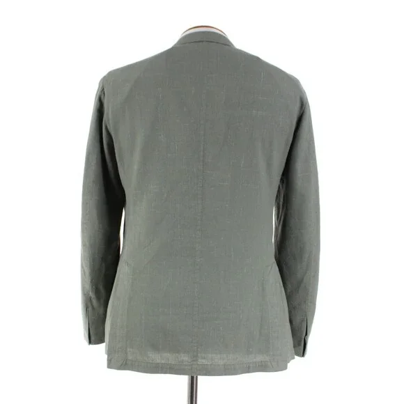 Belvest NWT Cotton / Linen / Silk Blend Sport Coat Size 50R (40R US) In Green